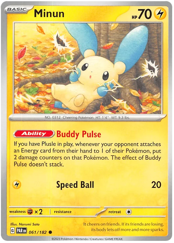 Pokemon - SV04 Paradox Rift - Minun - 061/182