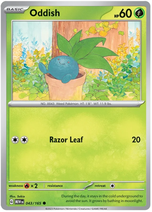 Pokemon - SV151 Scarlet & Violet 151 - Oddish - 043/165