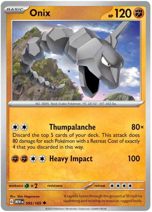 Pokemon - SV151 Scarlet & Violet 151 - Onix - 095/165