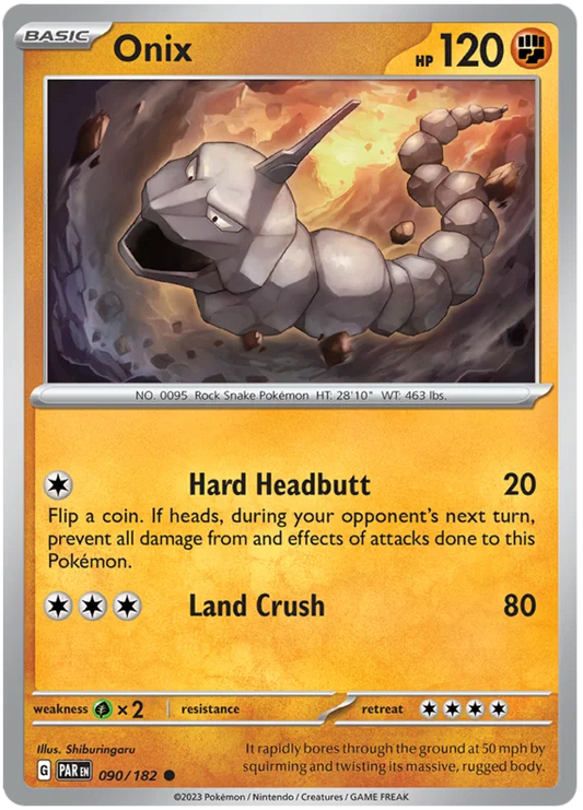 Pokemon - SV04 Paradox Rift - Onix - 090/182