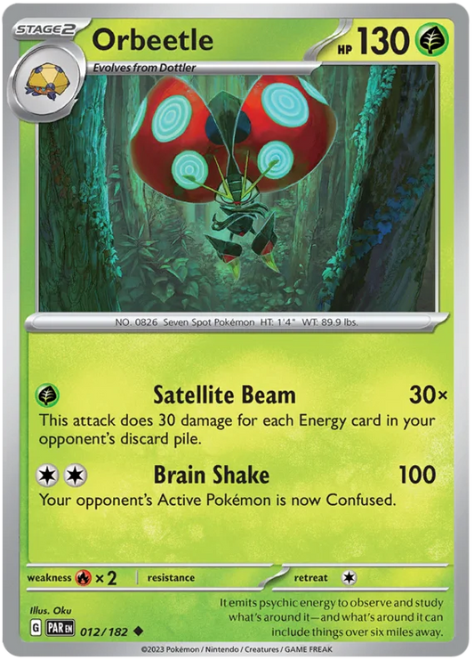 2023 Pokemon - SV04 Paradox Rift - Orbeetle - 012/182