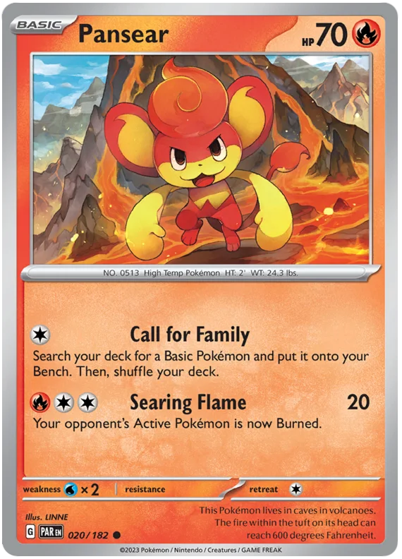 2023 Pokemon - SV04 Paradox Rift - Pansear - 020/182