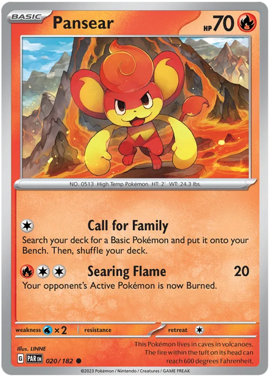 2023 Pokemon - SV04 Paradox Rift - Pansear - 020/182