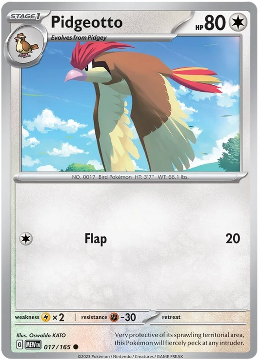 Pokemon - SV151 Scarlet & Violet 151 - Pidgeotto - 017/165