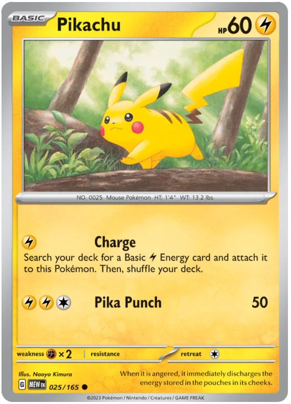 Pokemon - SV151 Scarlet & Violet 151 - Pikachu - 025/165