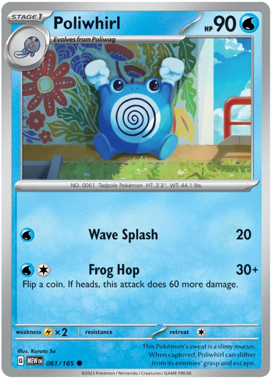 Pokemon - SV151 Scarlet & Violet 151 - Poliwhirl - 061/165