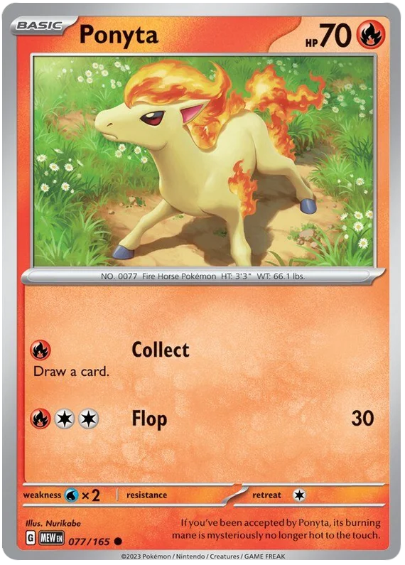 Pokemon - SV151 Scarlet & Violet 151 - Ponyta - 077/165