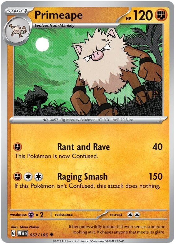 Pokemon - SV151 Scarlet & Violet 151 - Primeape - 057/165