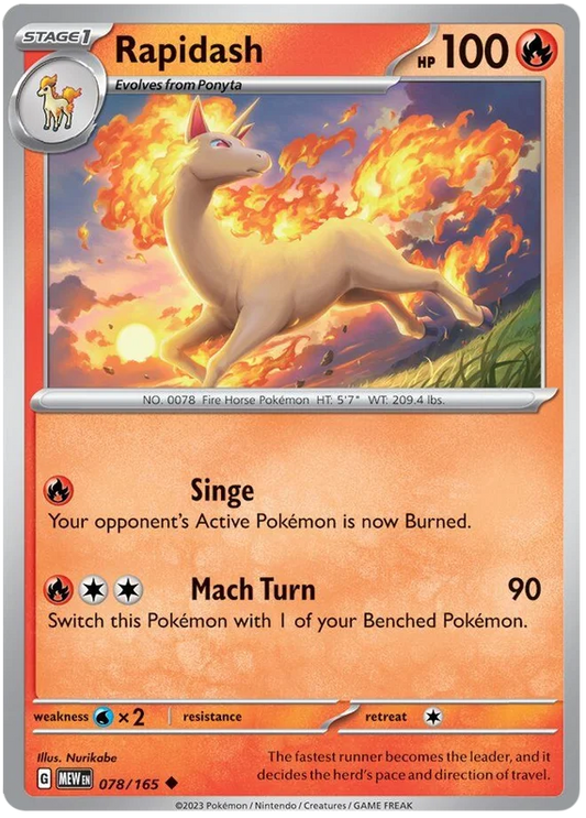 Pokemon - SV151 Scarlet & Violet 151 - Rapidash - 078/165