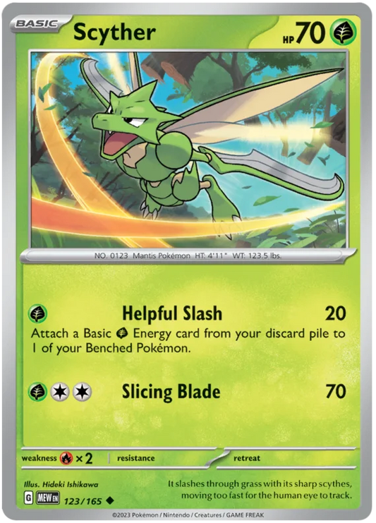 Pokemon - SV151 Scarlet & Violet 151 - Scyther - 123/165