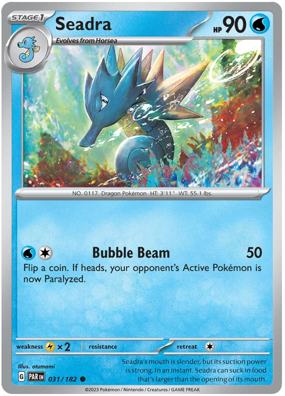 2023 Pokemon - SV04 Paradox Rift - Seadra - 031/182