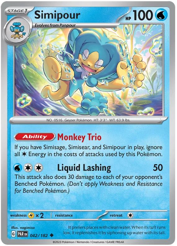 2023 Pokemon - SV04 Paradox Rift - Simipour - 042/182