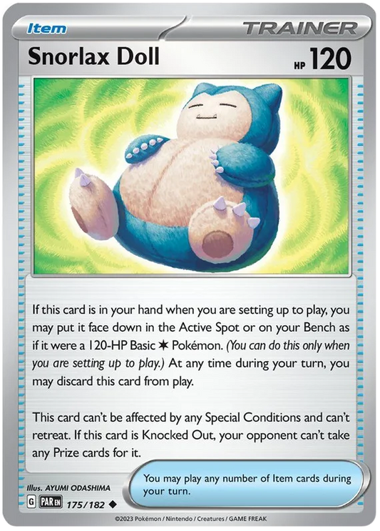 Pokemon - SV04 Paradox Rift - Snorlax Doll - 175/182