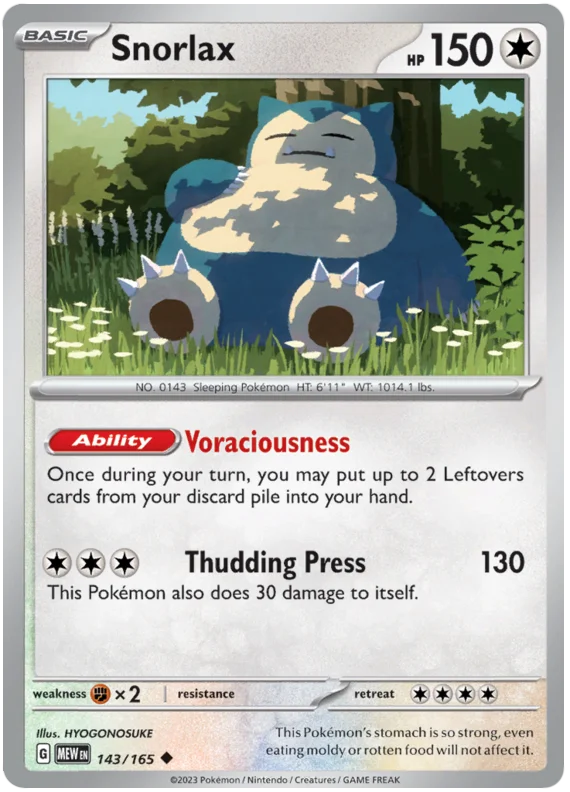 Pokemon - SV151 Scarlet & Violet 151 - Snorlax - 143/165