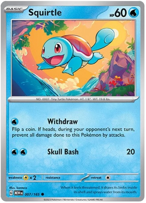 Pokemon - SV151 Scarlet & Violet 151 - Squirtle - 007/165