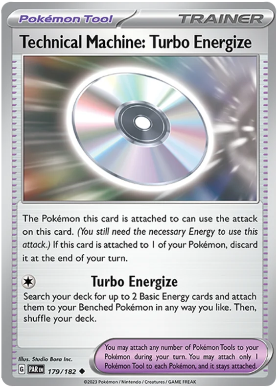 Pokemon - SV04 Paradox Rift - Technical Machine: Turbo Energize - 179/182