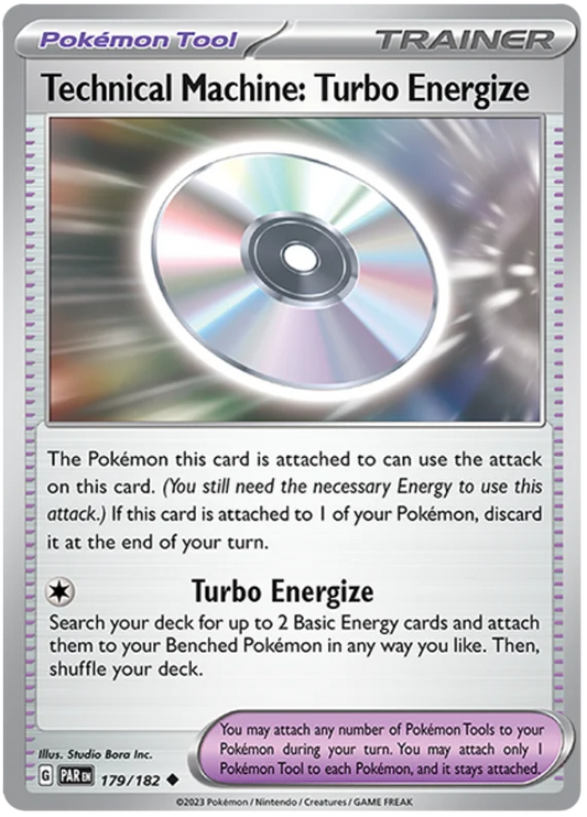 Pokemon - SV04 Paradox Rift - Technical Machine: Turbo Energize - 179/182