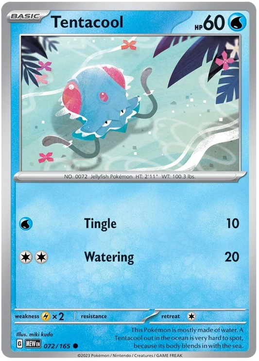 Pokemon - SV151 Scarlet & Violet 151 - Tentacool - 072/165