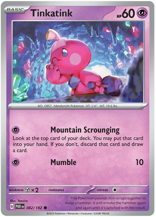 Pokemon - SV04 Paradox Rift - Tinkatink - 082/182