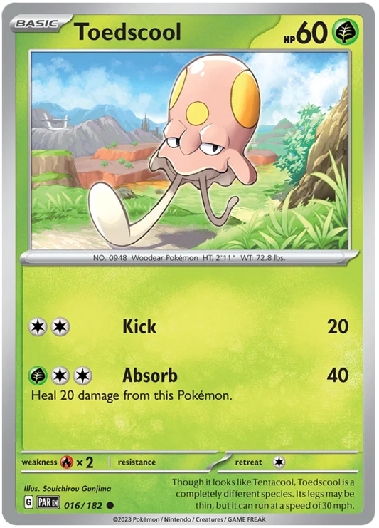 2023 Pokemon - SV04 Paradox Rift - Toedscool - 016/182