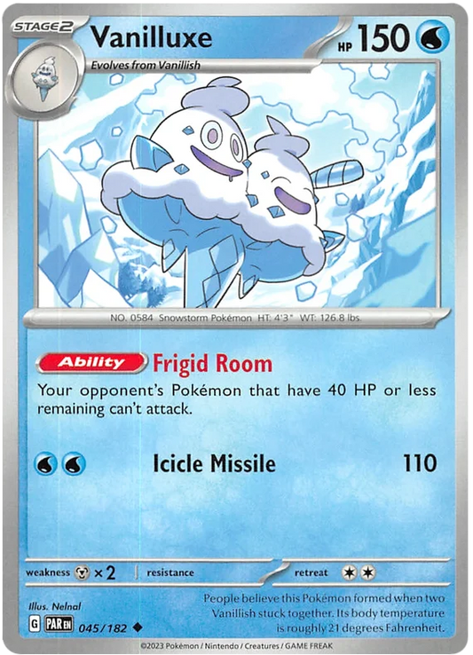 2023 Pokemon - SV04 Paradox Rift - Vanilluxe - 045/182