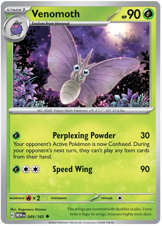 Pokemon - SV151 Scarlet & Violet 151 - Venomoth - 049/165