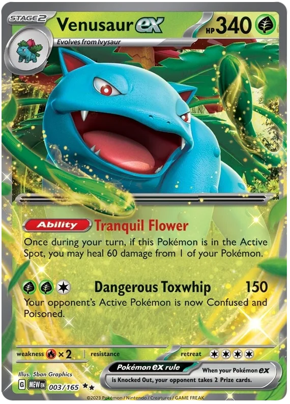 Pokemon - SV151 Scarlet & Violet 151 - Venusaur ex - 003/165