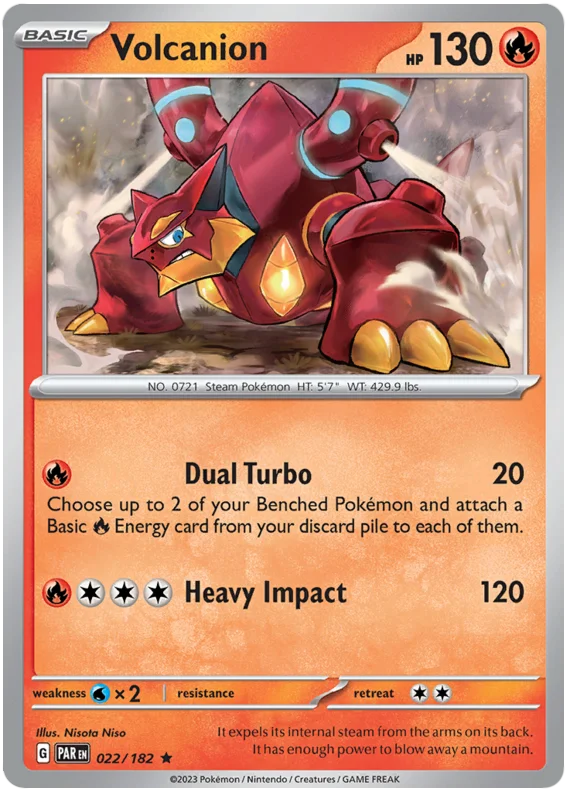 2023 Pokemon - SV04 Paradox Rift - Volcanion - 022/182