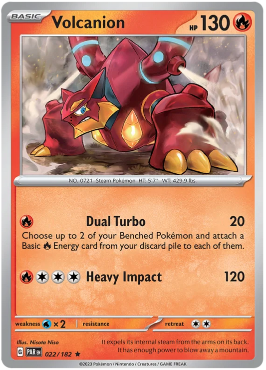 2023 Pokemon - SV04 Paradox Rift - Volcanion - 022/182