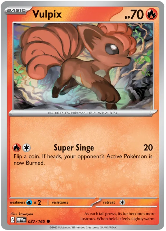 Pokemon - SV151 Scarlet & Violet 151 - Vulpix - 037/165