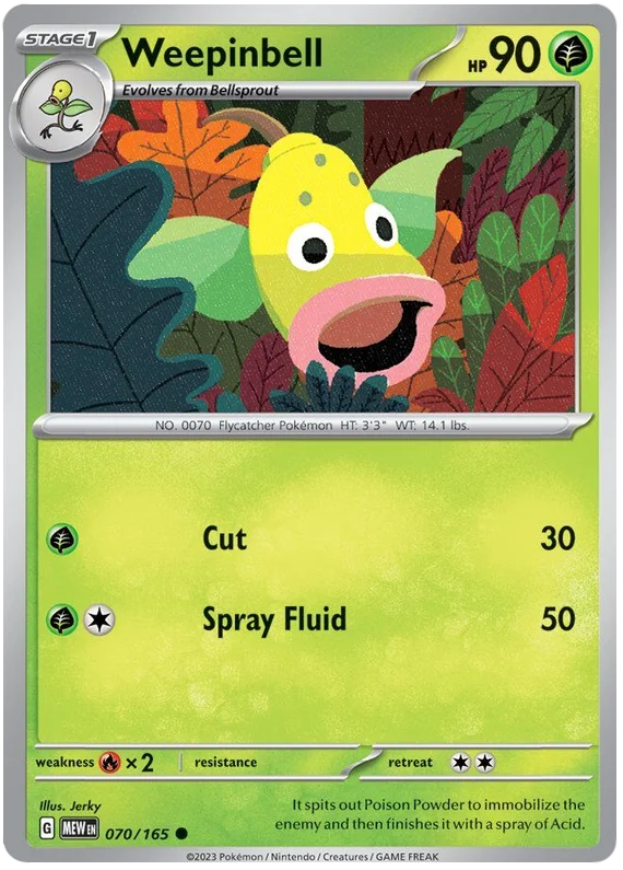 Pokemon - SV151 Scarlet & Violet 151 - Weepinbell - 070/165