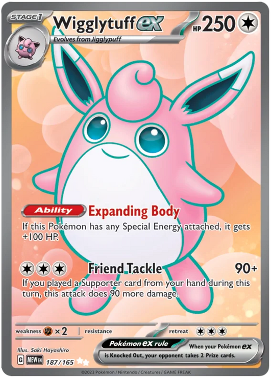 Pokemon - SV151 Scarlet & Violet 151 - Wigglytuff ex - 187/165