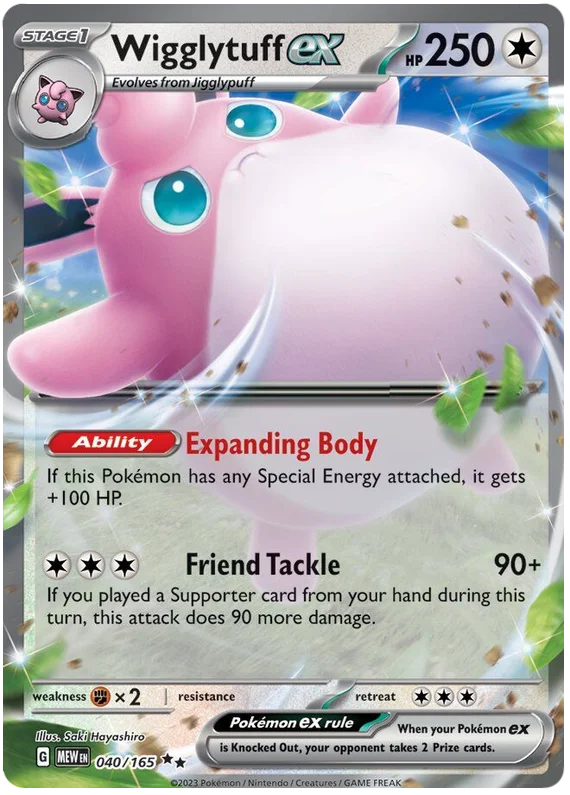 Pokemon - SV151 Scarlet & Violet 151 - Wigglytuff ex - 040/165