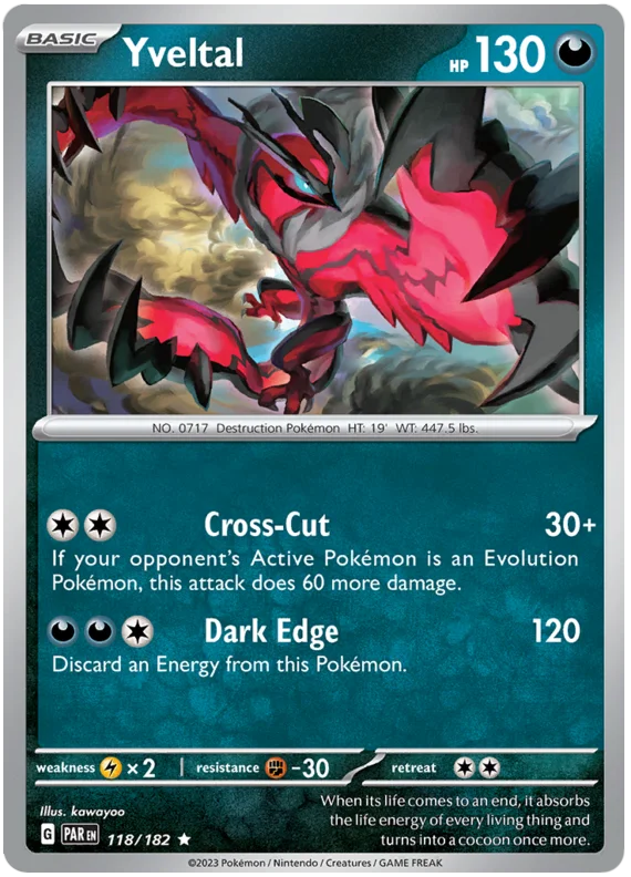 Pokemon - SV04 Paradox Rift - Yveltal - 118/182