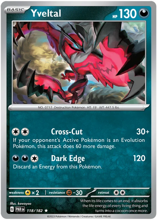 Pokemon - SV04 Paradox Rift - Yveltal - 118/182