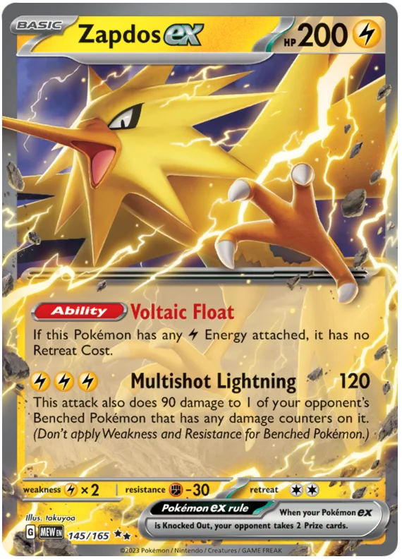 Pokemon - SV151 Scarlet & Violet 151 - Zapdos ex - 145/165