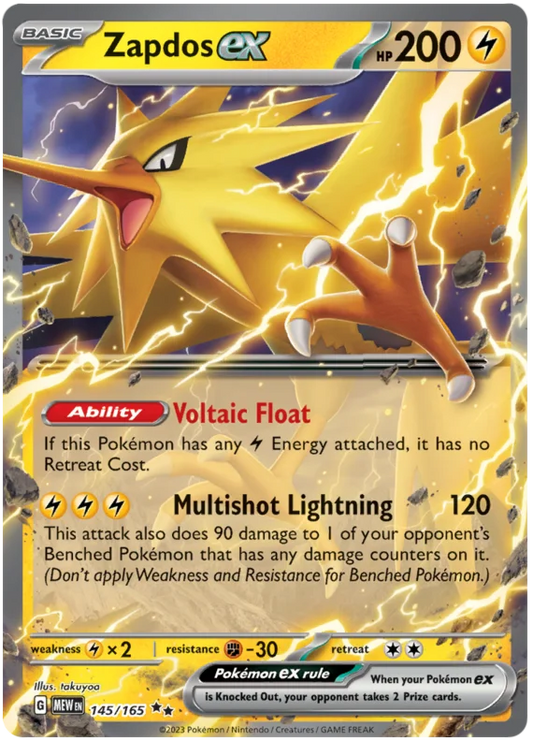 Pokemon - SV151 Scarlet & Violet 151 - Zapdos ex - 145/165