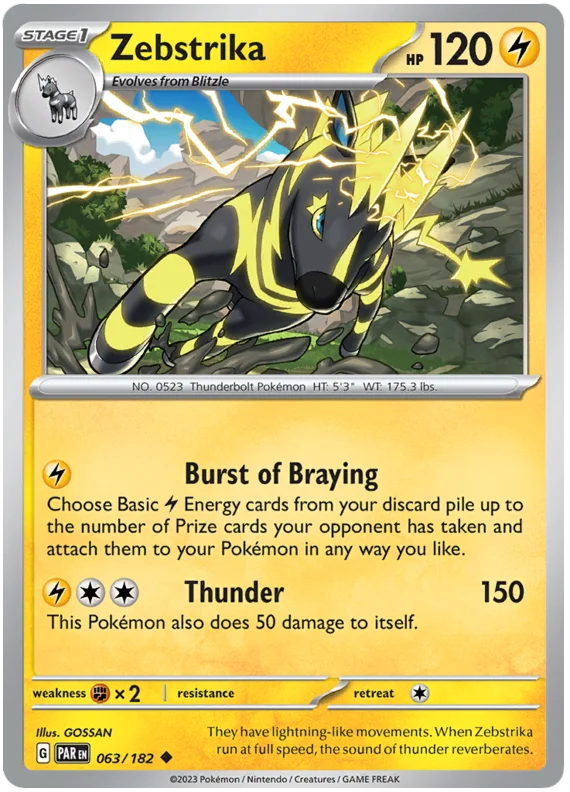 Pokemon - SV04 Paradox Rift - Zebstrika - 063/182