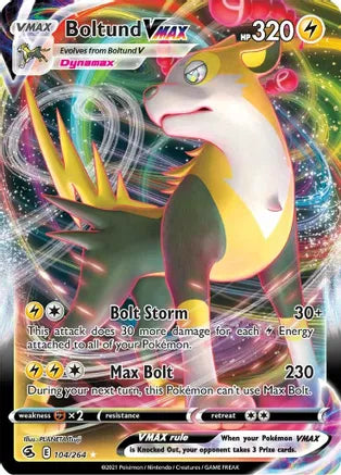 2021 Pokemon Boltund Vmax  - Ultra Rare - Holo - #104