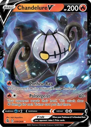 2021 Pokemon Chandelure V - Ultra Rare - Holo - #39