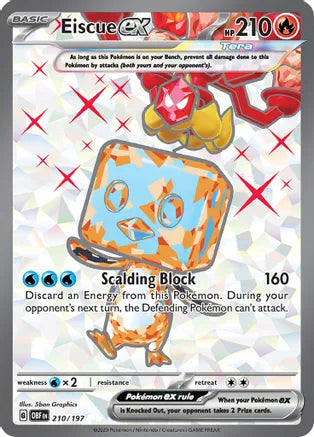 2023 Pokemon Eiscue Ex - Ultra Rare Holo - #210