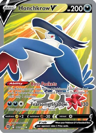 2022 Pokemon Honchkrow V -  Ultra Rare - #0161