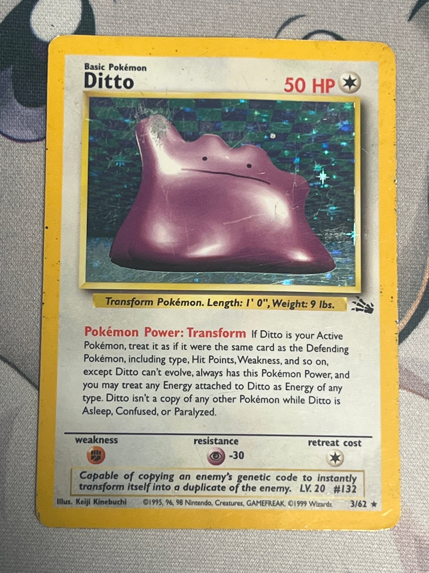 1999 Pokemon Ditto - Fossil - Holo - #3