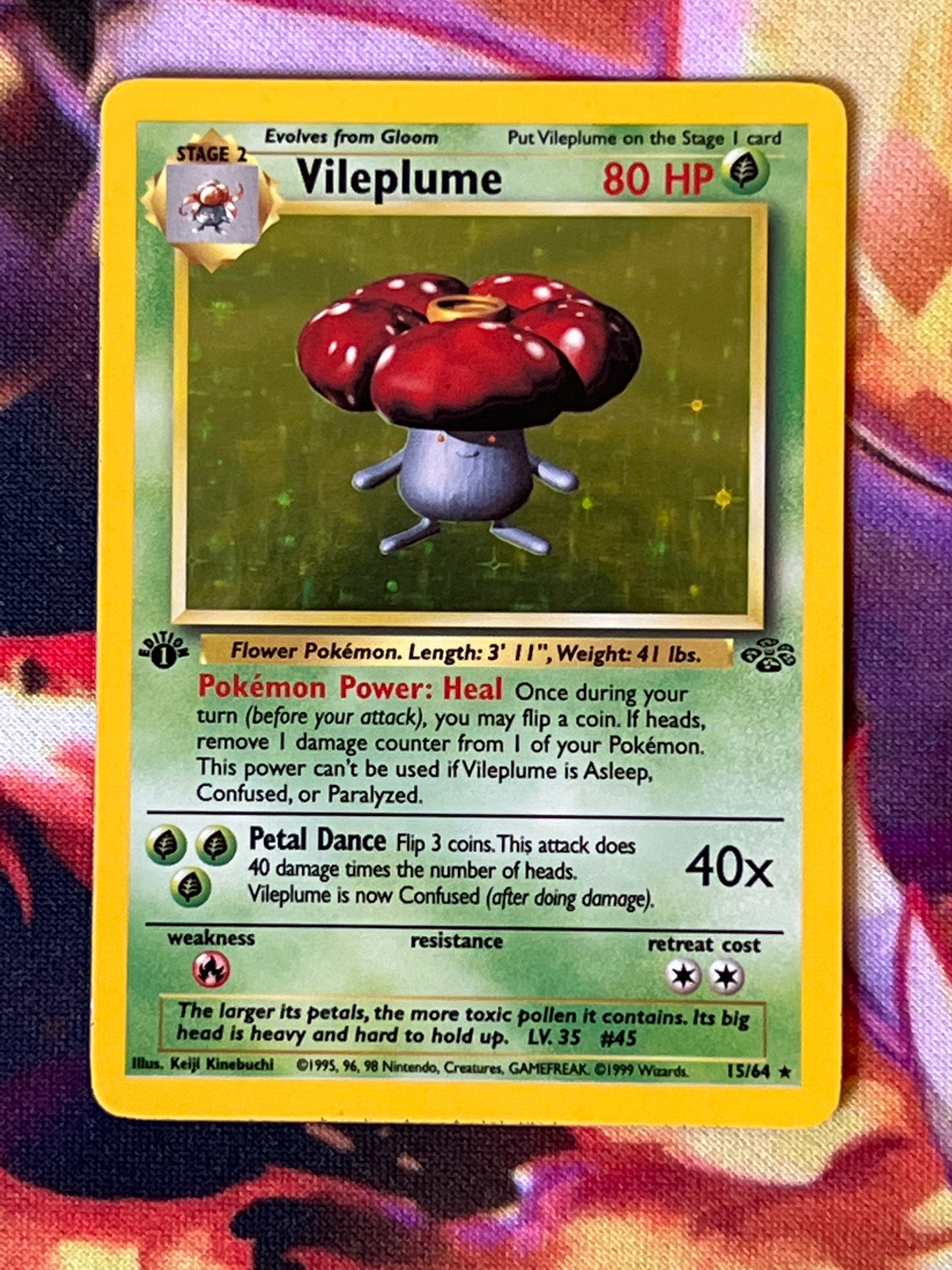 1999 Pokemon Vileplume - First Edition - Holo - #15