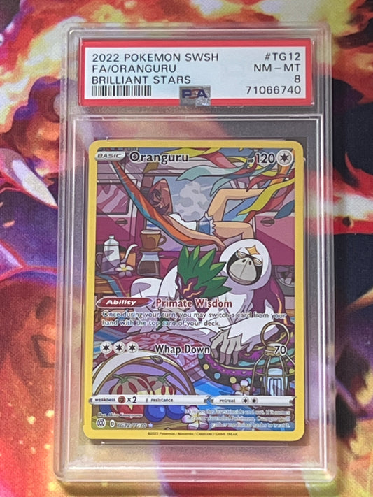 2022 Pokemon Oranguru - Trainer Gallery - Graded PSA 8 - #TG12