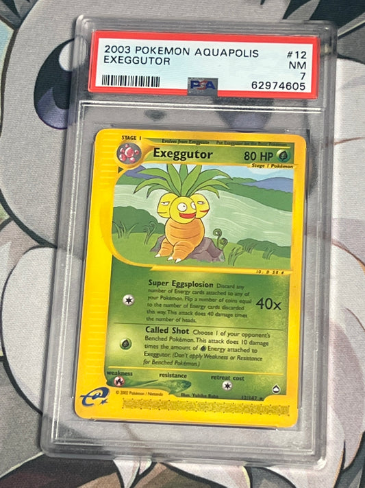 2003 Pokemon Exeggutor - Non-Holo - E Reader - Graded PSA 7 - #12