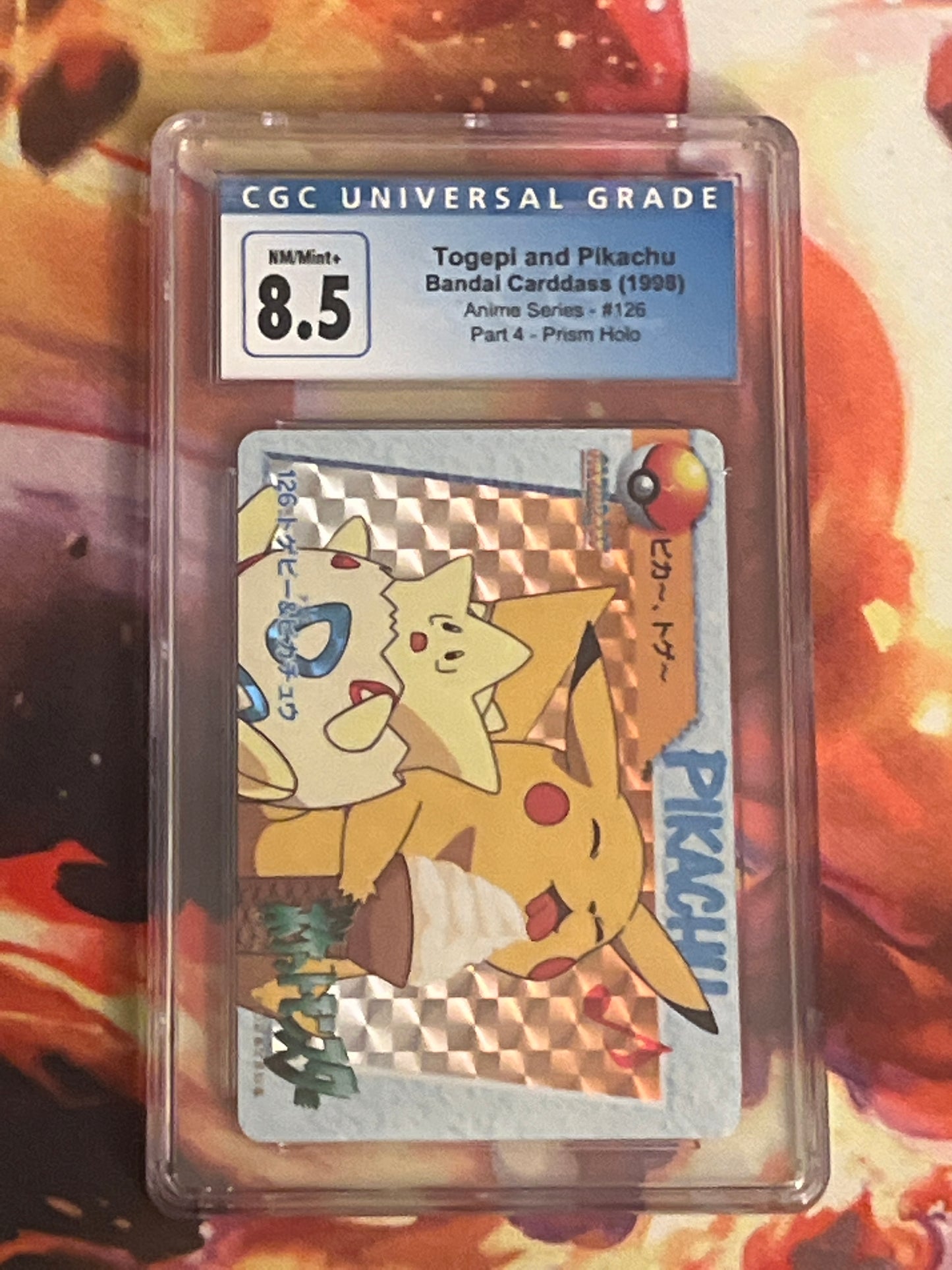 1998 Pokemon Togepi And Pikachu - Japanese - Rare - Holo - Graded CGC 8.5 - #126