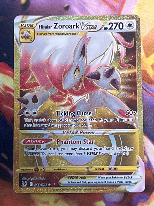 2022 Pokemon Hisuian Zoroark Vstar - Secret Gold Rare - #213