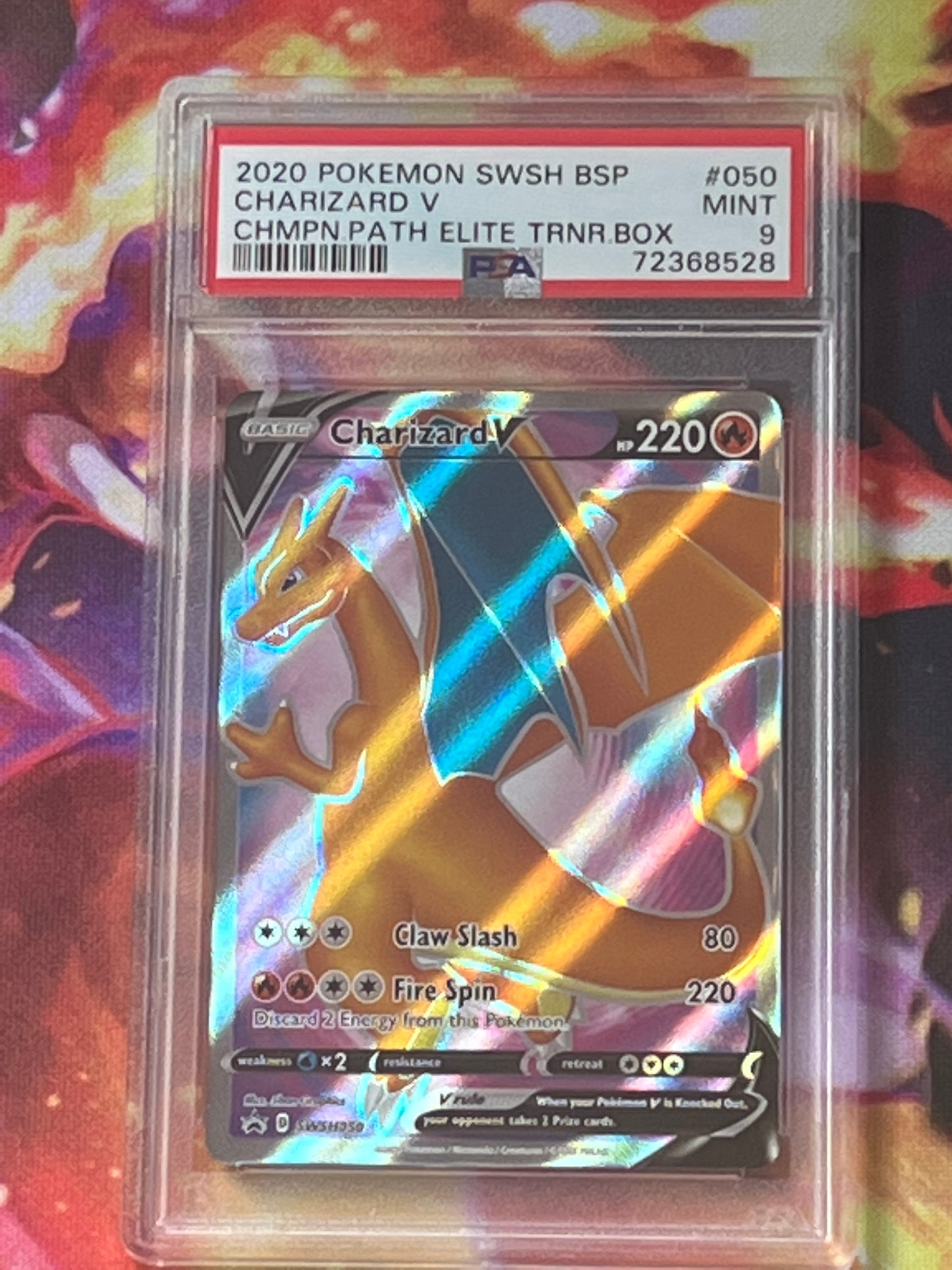 2020 Pokemon Charizard V - Promo - Graded PSA 9 - SWSH050