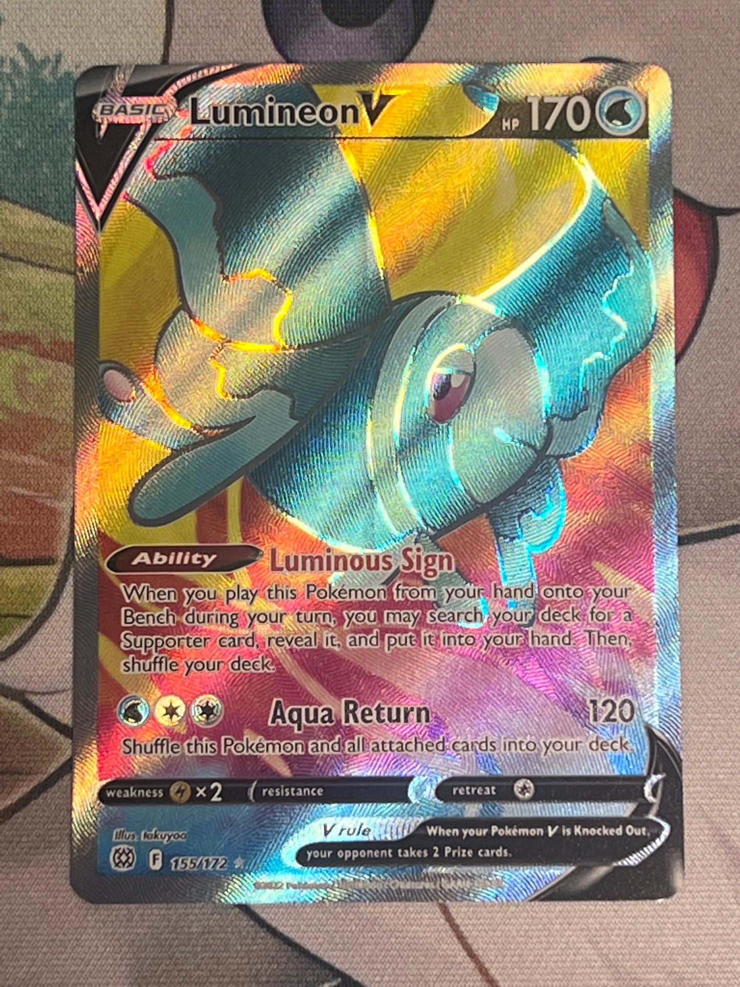 2022 Pokemon Lumineon V - Ultra Rare Holo - #155